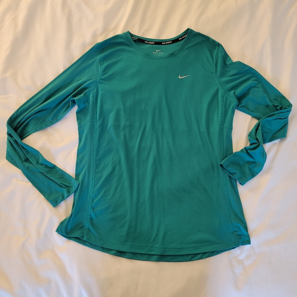 Teal Nike Dri-Fit long sleeve shirt, Size XL